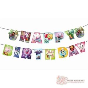 Banner - Colourful Cartoon Characters - HAPPY BIRTHDAY letter banner