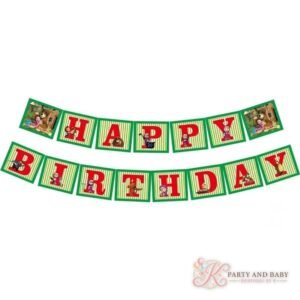 Masha and the Bear – Banner (with logo) Masha and the Bear - Banner - HAPPY BIRTHDAY letter banner