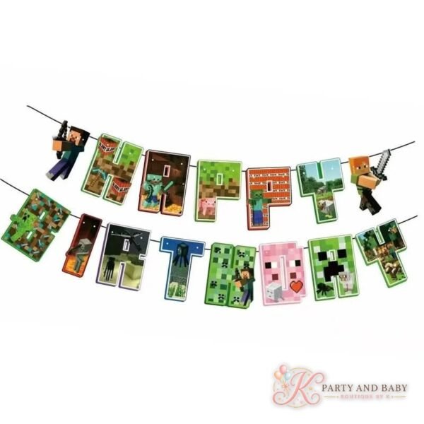 Minecraft - Banner Characters - HAPPY BIRTHDAY letter banner