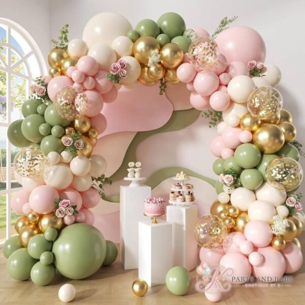 O1CN0167tfiB1OaGk77GlhC_!!2215080301721-0-cib (with logo) Baby Shower - Green Pink Golden Balloon Garland Set
