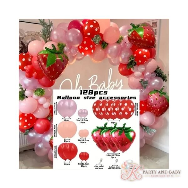 Strawberry Balloon Garland Set - photo 2