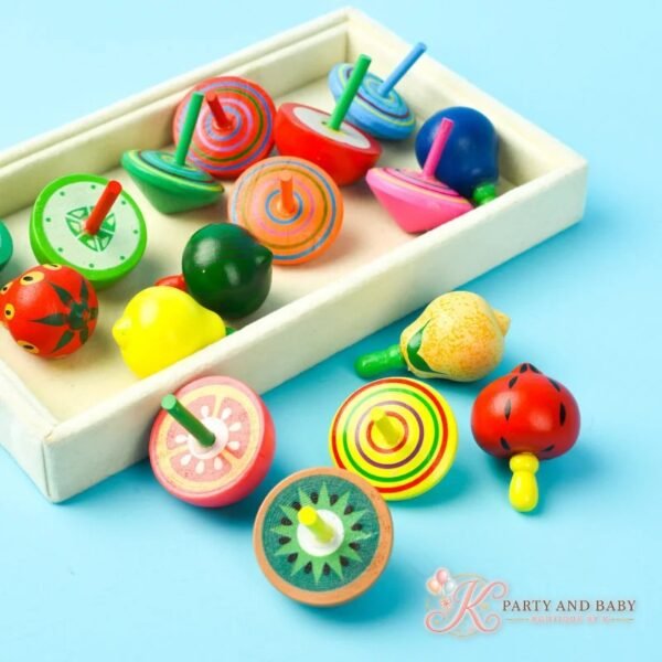 Mixed Wooden Spinning Tops