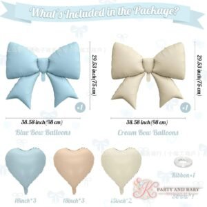O1CN01ZqfXcb1KWMsbT7qli_!!2218216011171-0-cib (with logo) Foil Balloon - Heart & Bow Powder Blue