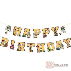 Toy Story – Banner Yellow (with logo) Toy Story - Banner Yellow - HAPPY BIRTHDAY letter banner