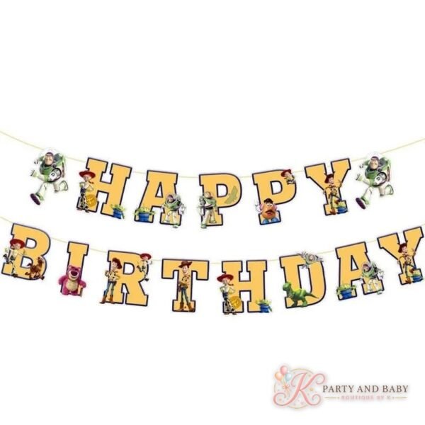 Toy Story - Banner Yellow - HAPPY BIRTHDAY letter banner