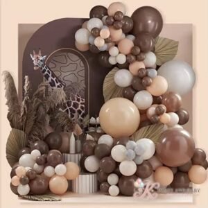 Balloon Garland - Safari Neutral Browns (with logo) Balloon Garland - Safari Neutral Browns