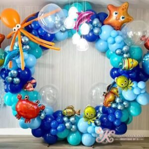 Balloon Wreath - Under the Sea (with logo) Balloon Wreath - Under the Sea