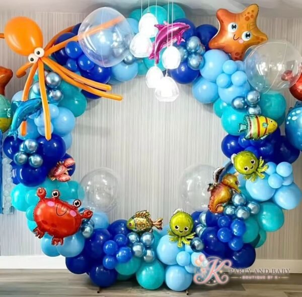 Balloon Wreath - Under the Sea (with logo) Balloon Wreath - Under the Sea