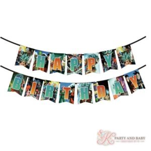 Birthday Banner - Teal Characters