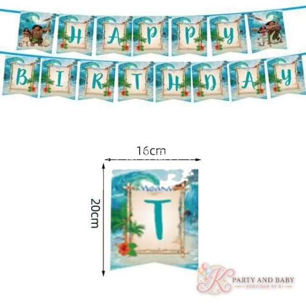 Birthday Banner - Tropical Letter T