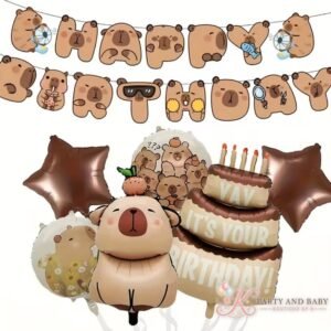 Capybara - Banner and Foil Balloon Set