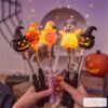 Glowing Halloween pumpkin and ghost light-up spring wands