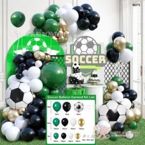 Soccer Balloon Garland - Dark Green (with logo) Soccer Balloon Garland - Dark Green