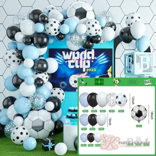 World Cup Balloon Garland - Blue (with logo) World Cup Balloon Garland - Blue